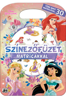 Színezőfüzet matricákkal - Disney Hercegnők - Több mint 30 matricával