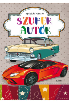 Szuper autók - Matricás kifestő