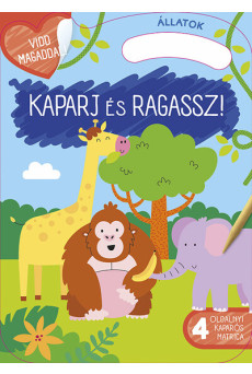Kaparj és ragassz! - Állatok - Vidd magaddal! - 4 oldalnyi kaparós matrica