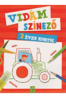 Vidám színező - 2 éves kortól (piros)