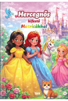 Hercegnős kifestő - Matricákkal