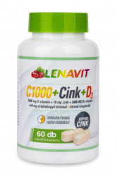 LenaVit C1000 + szerves cink + D3-vitamin /2000 NE/ + csipkebogyó