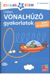 Vonalhúzó gyakorlatok: Betűk és számok - Kék /Csillagszem
