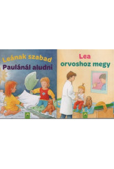 Minikönyvek: Leának szabad Paulánál aludni - Lea orvoshoz megy (2 minikönyv 1 csomagban)