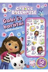 Gabby's Dollhouse - Gabi és barátai színezőkönyv pufi matricákkal